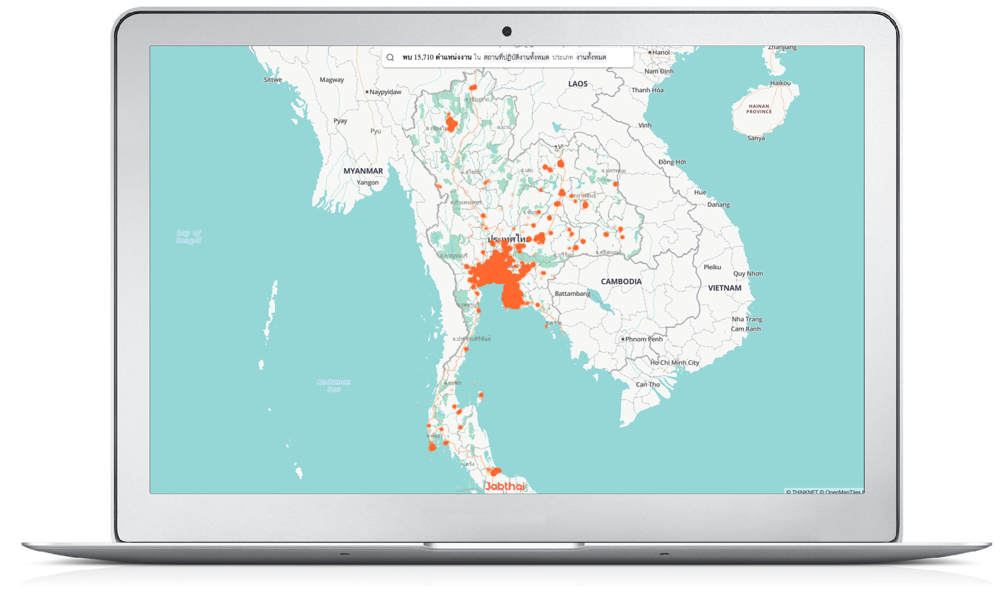 Jobs on Map ฟีเจอร์ใหม่จาก JobThai ช่วยให้คุณเจองานที่ใช่ ในย่านที่ชอบ ผ่านการหางานในมุมมองแผนที่
