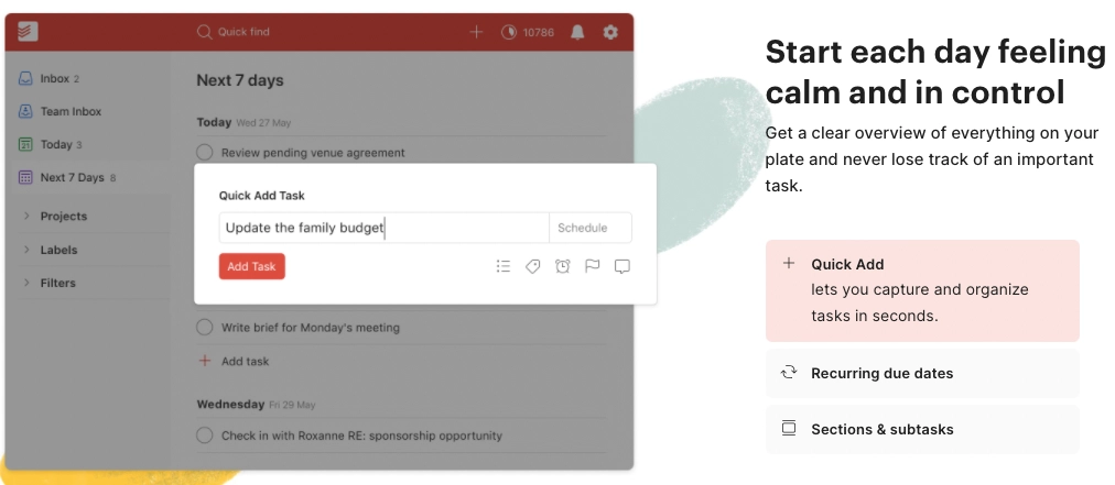 5 Project Management Tools น่าสนใจสำหรับการบริหารงานในแต่ละวัน_Todoist_3